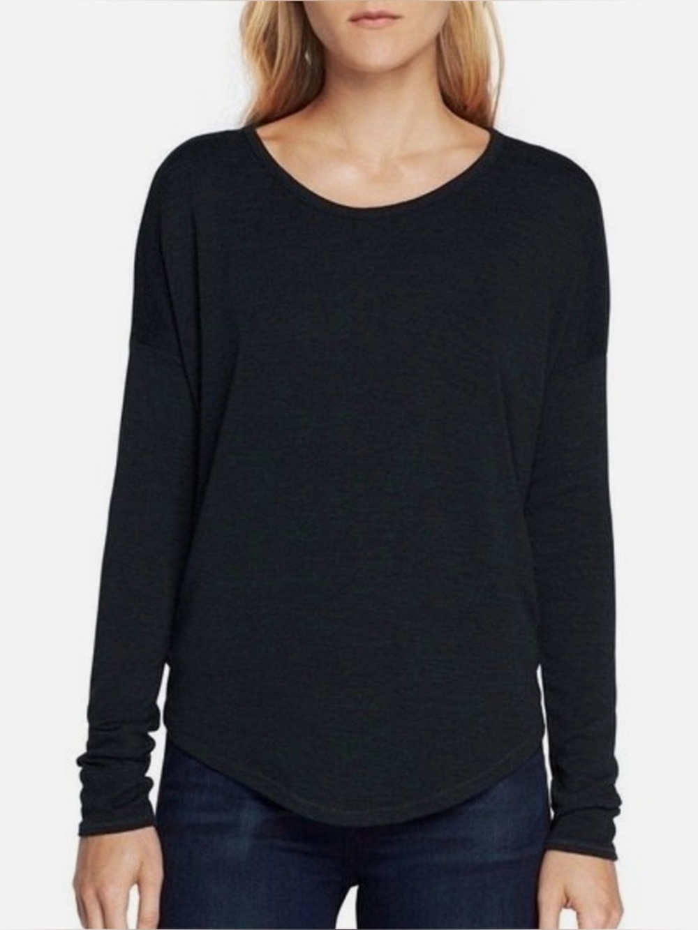 RAG & BONE Slub Long Sleeve Knit Crew Neck Top